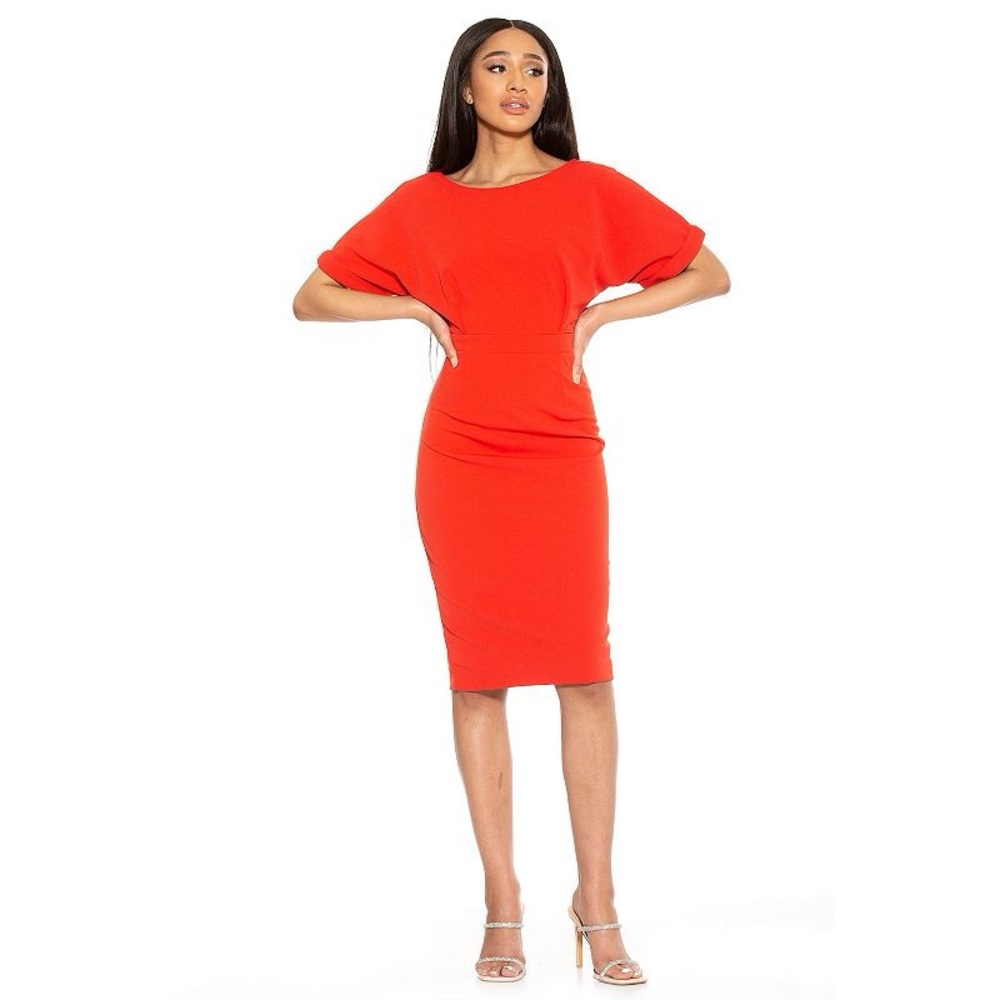 Alexia Admor Jacqueline Rolled Cuff Sheath Dress